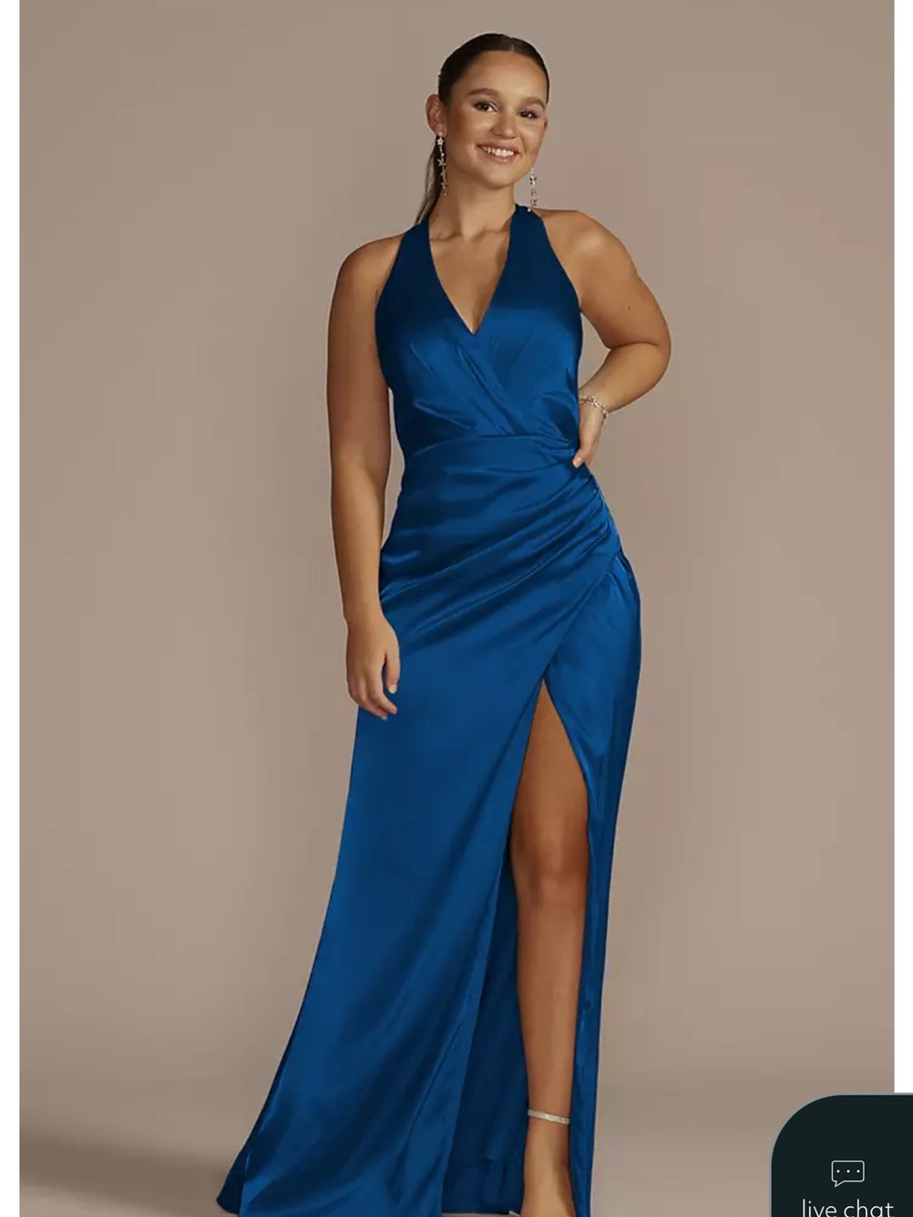 GALINA SIGNATURE - Charmeuse Halter Dress STYLE# GS290122